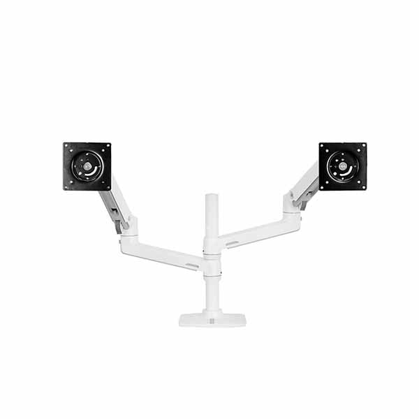 ERGOTRON LX デスクマウント デュアル モニターアーム 縦/横型 ホワイト 24インチ(6.4~18.1kg)まで対応|45-492-216 - 画像 (2)