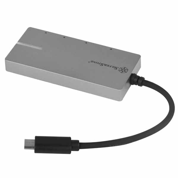 SILVERSTONE EP09 USB3.1 Type-C対応 USBハブ チャコールグレー|SST-EP09C - 画像 (3)