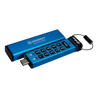 Kingston Kingston IronKey キーパッド 200 ハードウェア暗号化 USB Type-C フラッシュドライブ 64GB|IKKP200C/64GB - 画像 (2)