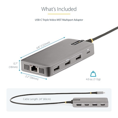 StarTech.com USB-Cマルチポートアダプター|117B-USBC-MULTIPORT - 画像 (2)