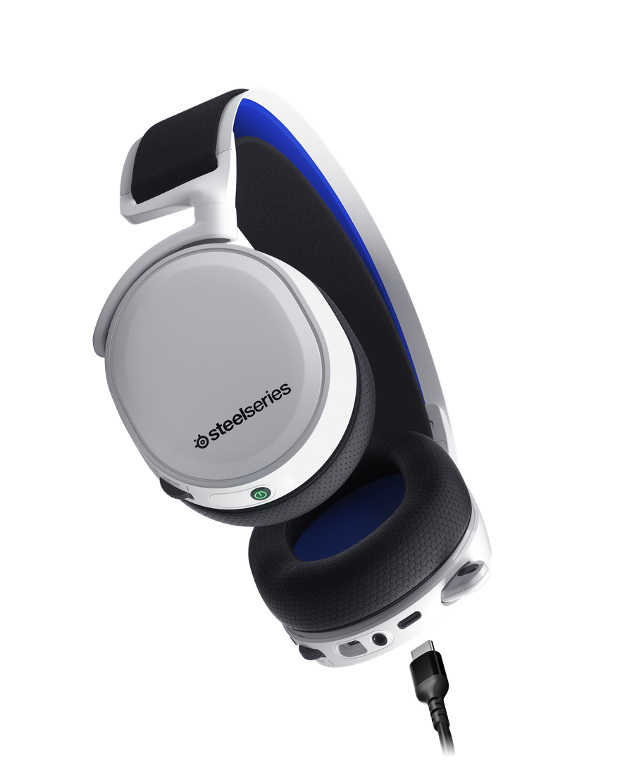 SteelSeries 61471J Arctis 7P+ White(RE) PlayStation 5向け ワイヤレスゲーミングヘッドセット ホワイト|61471J - 画像 (2)