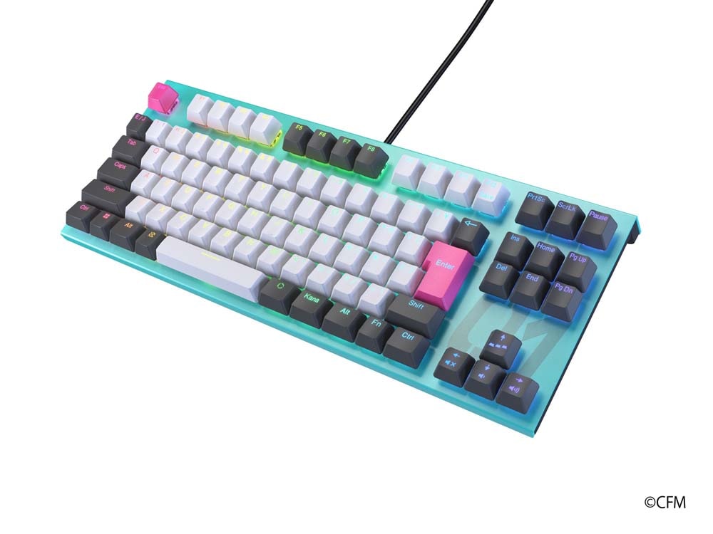 東プレ REALFORCE GX1 GAMING KEYBOARD 日本語 テンキーレス 45g 初音ミクデザイン ゲーミングキーボード|X1UCM1 - 画像 (2)