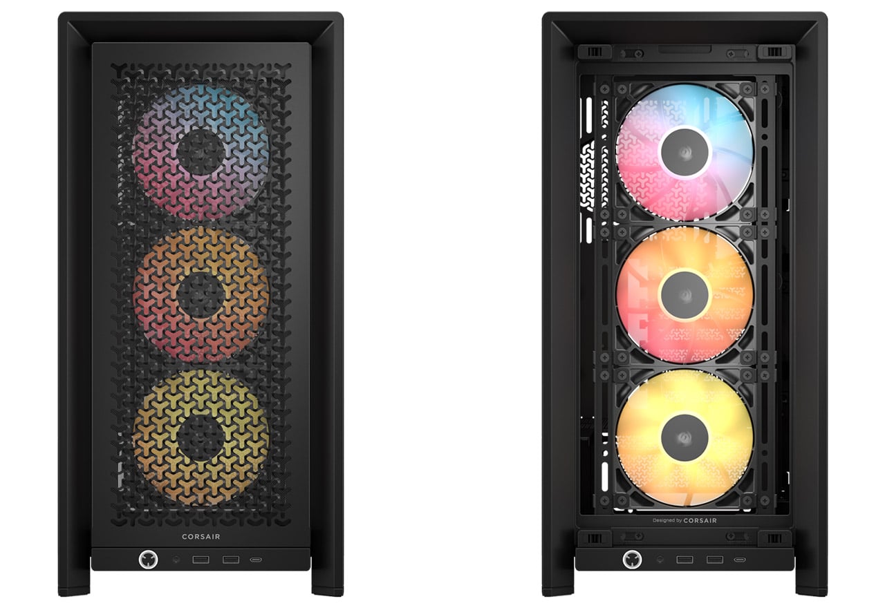 Corsair FRAME 4000D RS ARGB Mid-Tower, Black ミドルタワー型PCケース ブラック|CC-9011296-WW - 画像 (2)