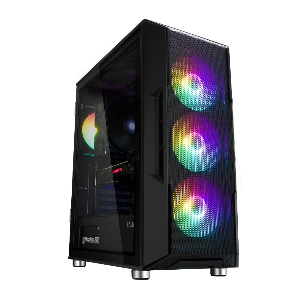 ZALMAN i3 NEO BLACK RGBファン4基装備 ミドルタワー型PCケース ブラック|I3 NEO BLACK - 画像 (2)