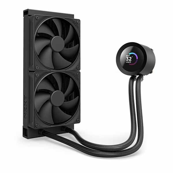 NZXT Kraken Plus 240 v2(Black) 240mm AIO液体クーラー 1.54インチLCD付き ブラック|RL-KN240-B2 - 画像 (2)