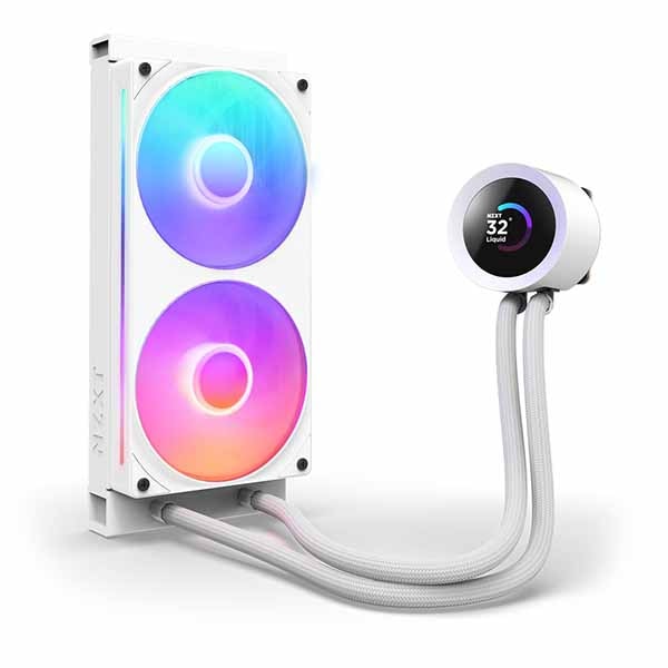 NZXT Kraken Plus 240 RGB v2(White) 240mm RGB AIO液体クーラー 1.54インチLCD付き ホワイト|RL-KR240-W2 - 画像 (2)
