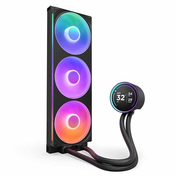 NZXT Kraken Elite 420 RGB V2 (Black) IPS LCDディスプレイおよび静圧ファン搭載420mm 簡易水冷CPUクーラー ブラック|RL-KR42E-B2 - 画像 (2)