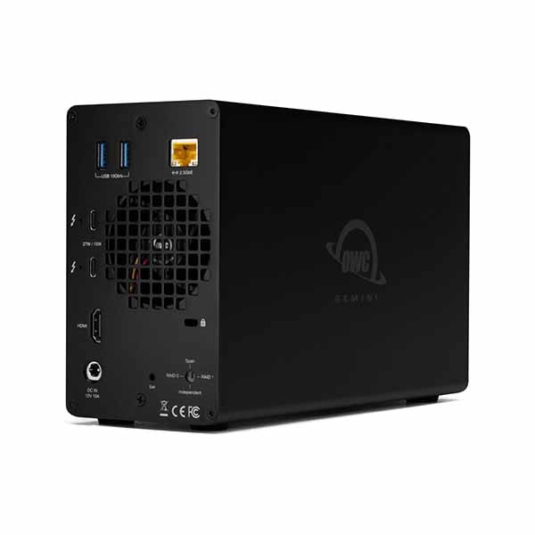 【国内正規代理店品】OWC Gemini 8TB Extreme Pro array (4TBx2 including 7% OP) SATA 8TB SSDドライブ付 外付けストレージ|OWCTB3GM000S08 - 画像 (2)