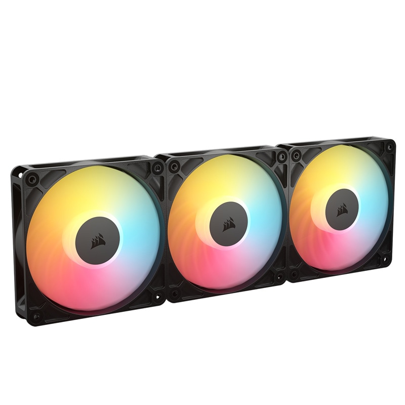 Corsair RS120-R ARGB Triple Reverse Fans 120mm PCケースファン 3個パック ブラック|CO-9050196-WW - 画像 (2)