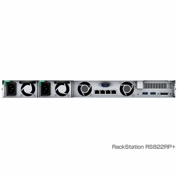 Synology AMD Ryzen V1500B搭載4ベイNAS RackStation RS822RP+ 1Uラックマウント型ストレージキット - 画像 (3)