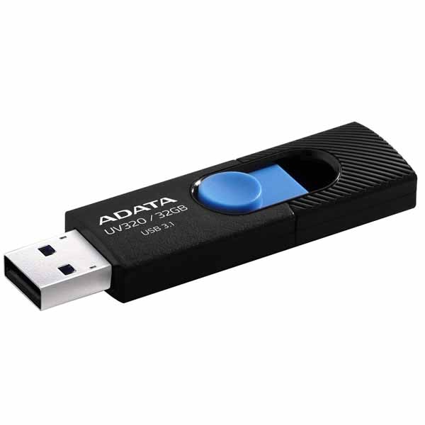 ADATA UV320 USBフラッシュドライブ 32GB USB3.2Gen1 ブラック/ブルー|AUV320-32G-RBKBL - 画像 (2)