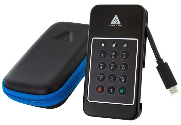 Apricorn Aegis NVX - NVMe SSD USB 3.2 Type-C ANVX-2TB 暗証番号対応 高速ポータブルストレージ 容量2TB|ANVX-2TB - 画像 (4)
