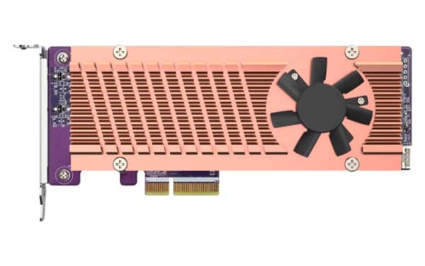 QNAP QM2-2P-384A PCIe 3.0拡張カード 2台のM.2 NVMe SSDをNASに増設|QM2-2P-384A - 画像 (3)