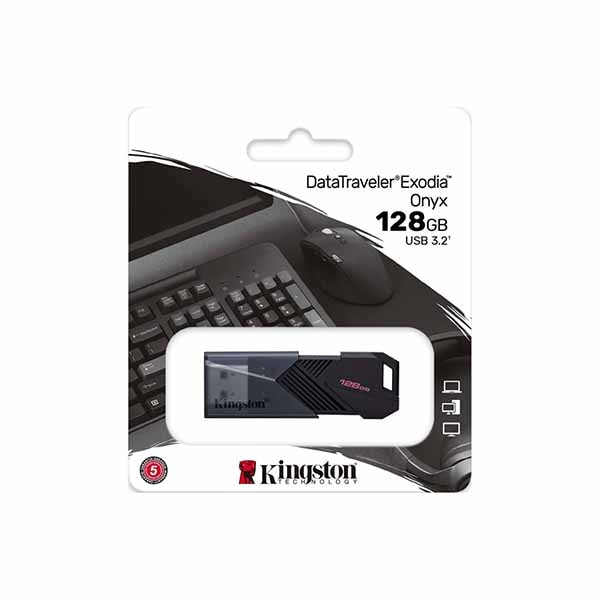 Kingston DataTraveler Exodia Onyx USB フラッシュドライブ 容量128GB Portable USB 3.2Gen1|DTXON/128GB - 画像 (3)