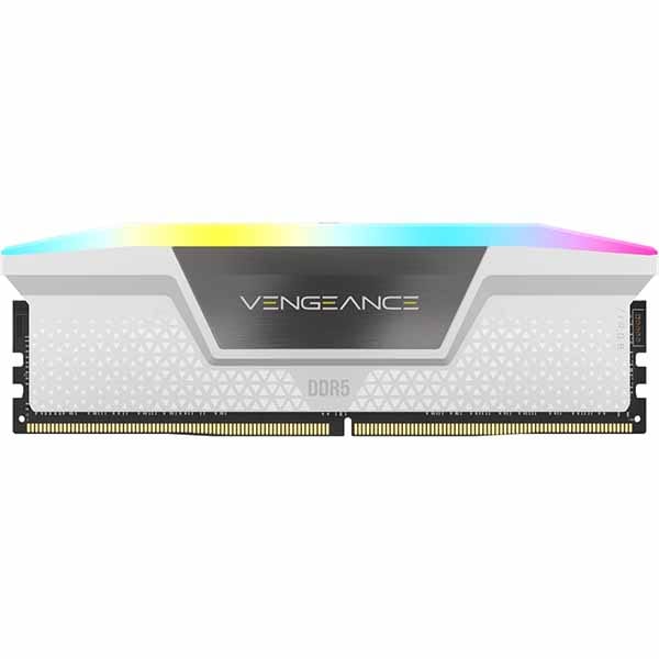 Corsair 32GB(16GBx2) DDR5 6000MT/s (PC5-48000) 36-38-38-76 UDIMM XMP3.0 VENGEANCE RGB ホワイト 1.25V|CMH32GX5M2B6000C36W - 画像 (3)