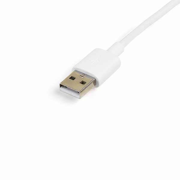 StarTech Apple Lightning/ Micro USB - USBケーブル 1m ホワイト iPhone/iPod/iPad/Androidスマホ対応|LTUB1MWH - 画像 (3)
