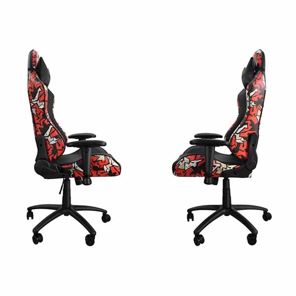 Alphaeon Tesoro Graffiti Red カラフルなストリートアートデザインのゲーミングチェア レッド|JT701GF-R - 画像 (3)