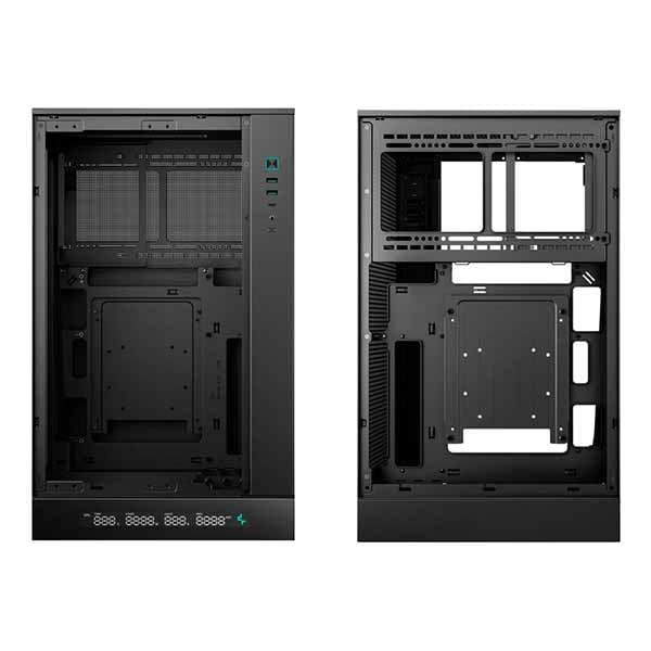 Deepcool CH270 DIGITAL デジタル表示パネル搭載 縦型MicroATXケース ブラック|R-CH270-BKNDM0-G-1 - 画像 (3)