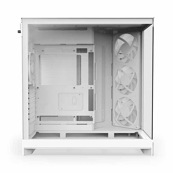 NZXT H9 Flow RGB (2025) - White 大型デュアルチャンバー構造採用 ミドルタワーATXエアフローケース ホワイト|CM-H92FW-R1 - 画像 (3)