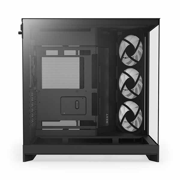 NZXT H9 Flow RGB (2025) - Black 大型デュアルチャンバー構造採用 ミドルタワーATXエアフローケース ブラック|CM-H92FB-R1 - 画像 (3)