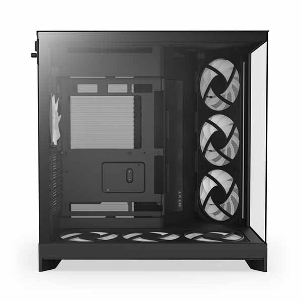 NZXT H9 Flow RGB+ (2025) - Black 大型デュアルチャンバー構造採用 ミドルタワーATXエアフローケース ブラック|CM-H92FB-P1 - 画像 (3)