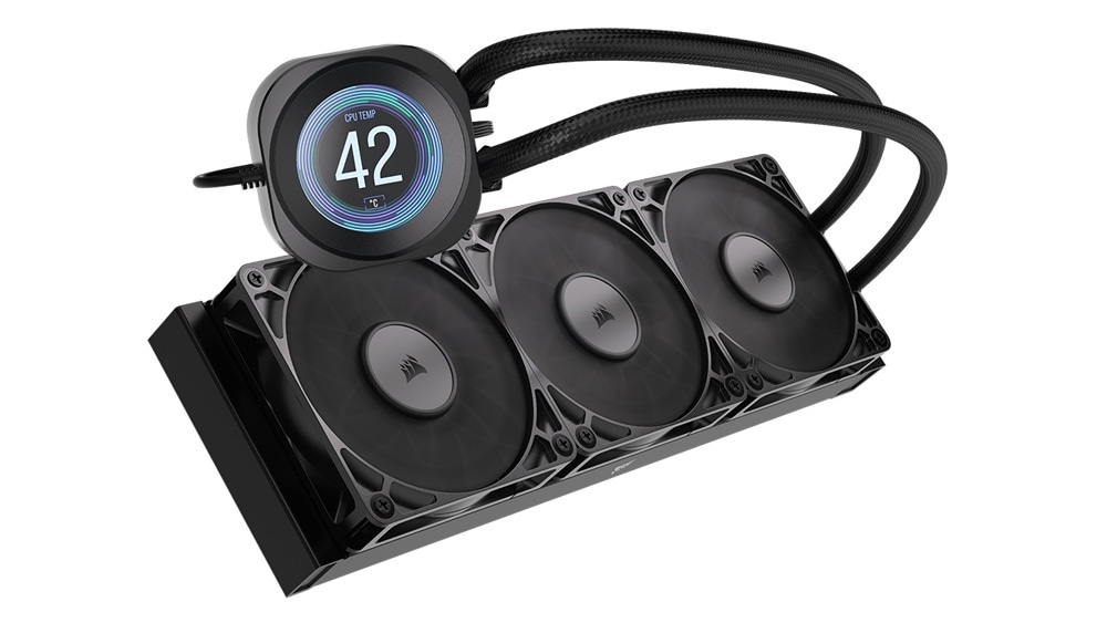 Corsair NAUTILUS 360 RS LCD 簡易水冷CPUクーラー ブラック|CW-9061033-WW - 画像 (3)
