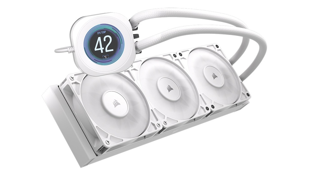 Corsair NAUTILUS 360 RS LCD White 簡易水冷CPUクーラー ホワイト|CW-9061034-WW - 画像 (3)