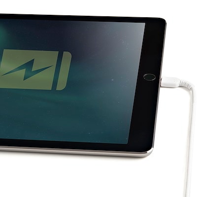 StarTech 高耐久Lightning-USB-Aケーブル 30cm/ホワイト/iPhone、iPod、iPad対応|RUSBLTMM30CMW - 画像 (4)