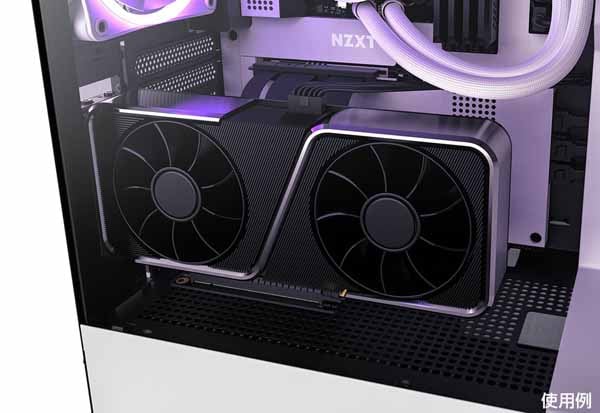 NZXT 垂直マウント対応ライザーケーブル(PCIE4.0 x 16) ブラック|AB-RC200-B1 - 画像 (4)