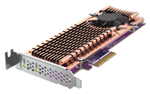 QNAP QM2-2P-384A PCIe 3.0拡張カード 2台のM.2 NVMe SSDをNASに増設|QM2-2P-384A - 画像 (4)