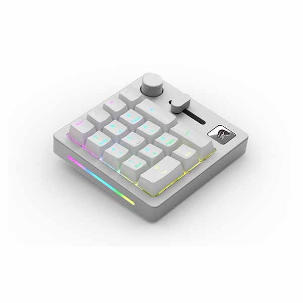 Glorious GMMK Numpad Prebuilt - White Ice 各キーカスタマイズ、ワイヤレス・有線両対応のテンキー ホワイト|GLO-GMMK-NP-FOX-W - 画像 (4)