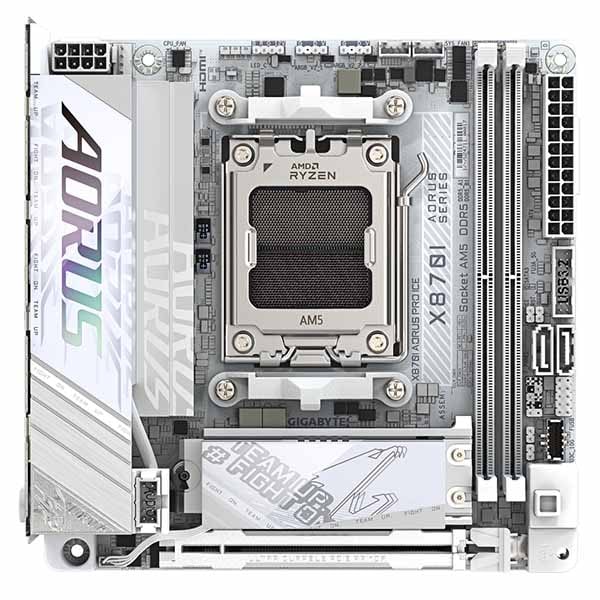 GIGABYTE X870I AORUS PRO ICE AMD X870搭載のオールホワイトMini-ITXマザーボード|X870I AORUS PRO ICE - 画像 (4)