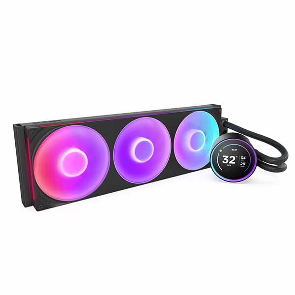 NZXT Kraken Elite 420 RGB V2 (Black) IPS LCDディスプレイおよび静圧ファン搭載420mm 簡易水冷CPUクーラー ブラック|RL-KR42E-B2 - 画像 (4)