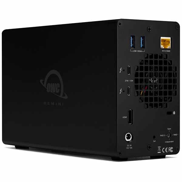 【国内正規代理店品】OWC Gemini 12TB 7200RPM (6TB x 2) 12TB HDDドライブ付 外付けストレージ|OWCTB3GM000H12 - 画像 (4)