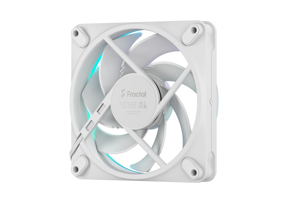 Fractal Design Momentum 12 RGB White 120mm PCケースファン ホワイト|FD-F-MR1-1202 - 画像 (4)