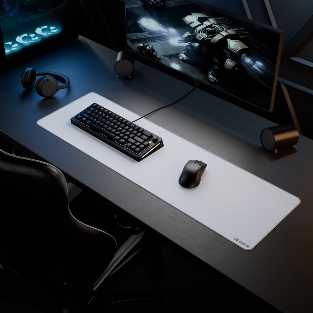 Glorious Mouse Pad 2 Large Extended - Stitched - White 布製ゲーミングマウスパッド (915 x 280mm) ホワイト|GLO-MP2-CLTH-STC-LE-WHT - 画像 (4)