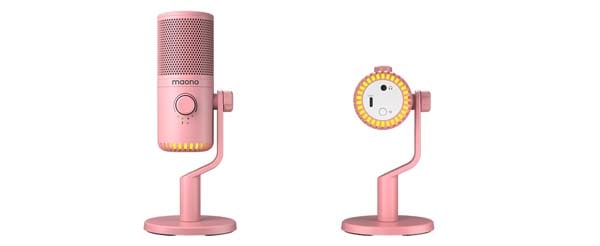 Maono DM30 RGB USBマイク Pink ゲーム実況/配信向け USBコンデンサーマイク ピンク|DM30 Pink - 画像 (4)