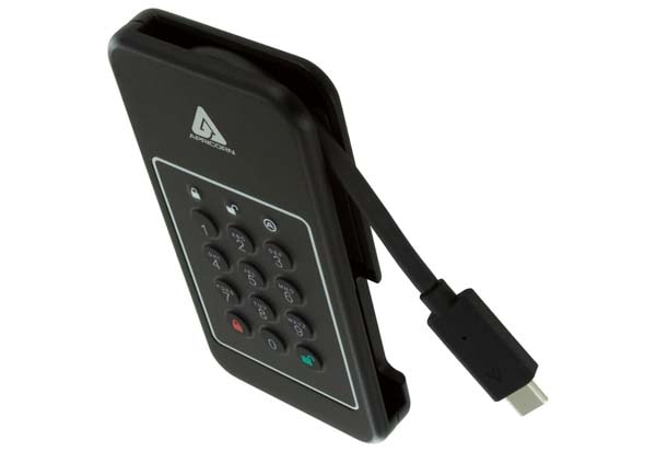 Apricorn Aegis NVX - NVMe SSD USB 3.2 Type-C ANVX-2TB 暗証番号対応 高速ポータブルストレージ 容量2TB|ANVX-2TB - 画像 (2)
