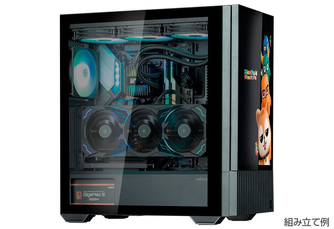 ZALMAN Z10 DS Black 15.6型フルHDディスプレイ搭載 ミドルタワー型PCケース|Z10 DS BLACK - 画像 (5)