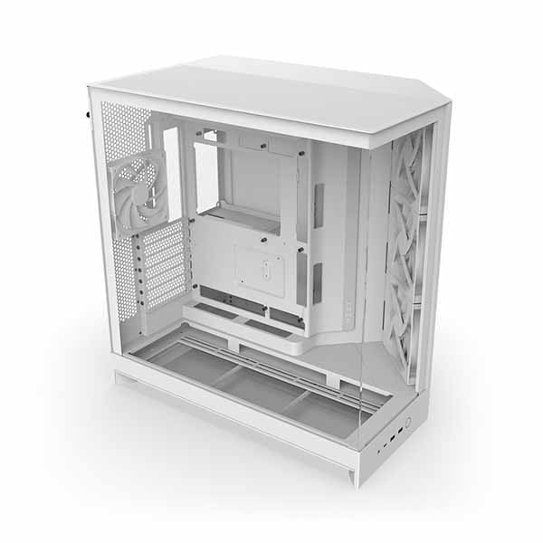 NZXT H9 Flow (2025) - White 大型デュアルチャンバー構造採用 ミドルタワーATXエアフローケース ホワイト|CM-H92FW-01 - 画像 (5)