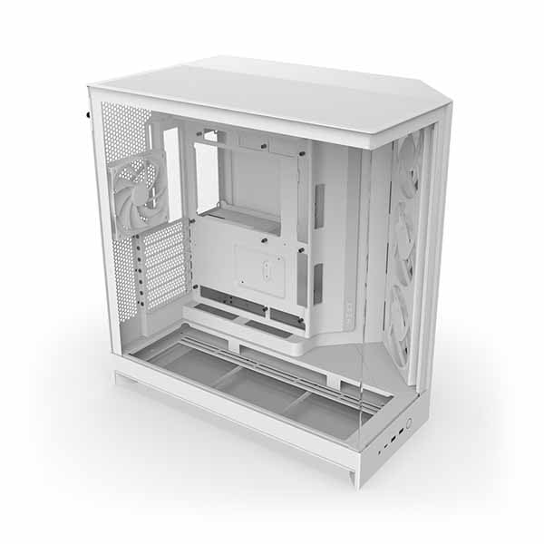 NZXT H9 Flow RGB (2025) - White 大型デュアルチャンバー構造採用 ミドルタワーATXエアフローケース ホワイト|CM-H92FW-R1 - 画像 (5)