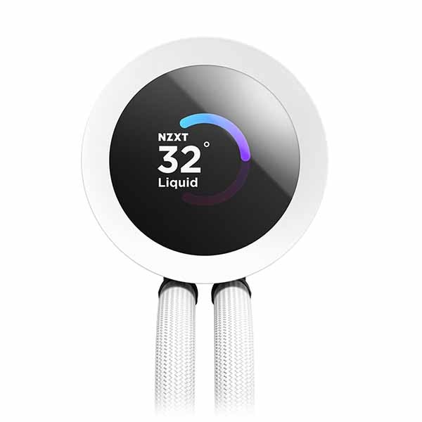 NZXT Kraken Plus 240 RGB v2(White) 240mm RGB AIO液体クーラー 1.54インチLCD付き ホワイト|RL-KR240-W2 - 画像 (5)