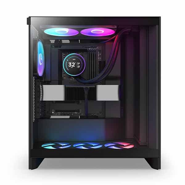 NZXT Kraken Elite 420 RGB V2 (Black) IPS LCDディスプレイおよび静圧ファン搭載420mm 簡易水冷CPUクーラー ブラック|RL-KR42E-B2 - 画像 (5)