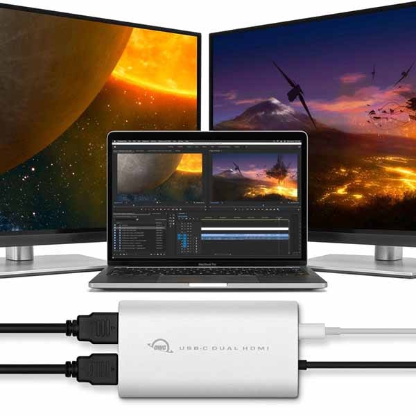 【国内正規代理店品】OWC USB-C Dual HDMI 4K Display Adapter with Displaylink ディスプレイアダプター|OWCCADPDL2HDMI - 画像 (5)