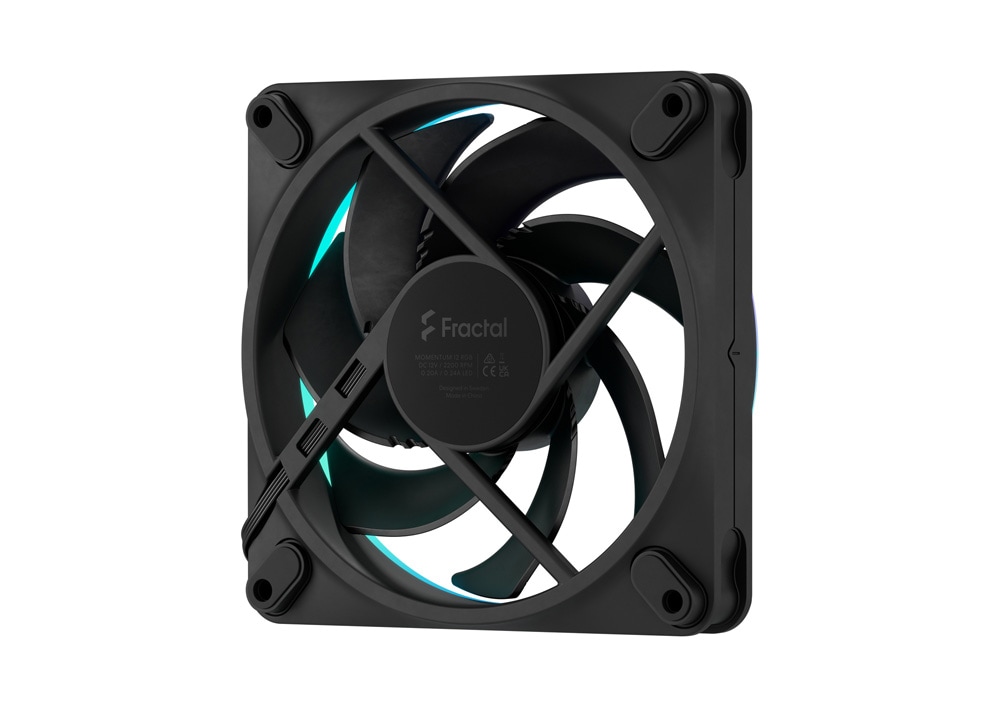 Fractal Design Momentum 12 RGB 3-pack Black 120mm PCケースファン 3個パック ブラック|FD-F-MR1-1203 - 画像 (5)