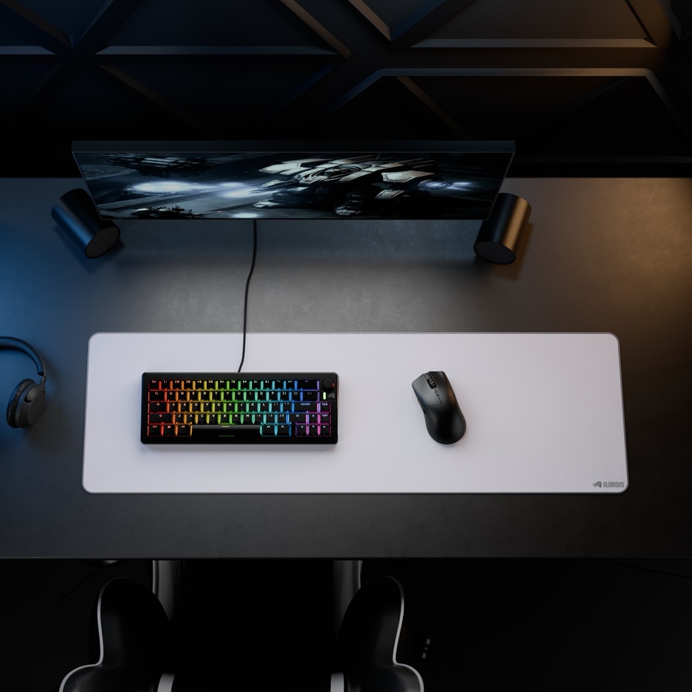 Glorious Mouse Pad 2 Large Extended - Stitched - White 布製ゲーミングマウスパッド (915 x 280mm) ホワイト|GLO-MP2-CLTH-STC-LE-WHT - 画像 (5)
