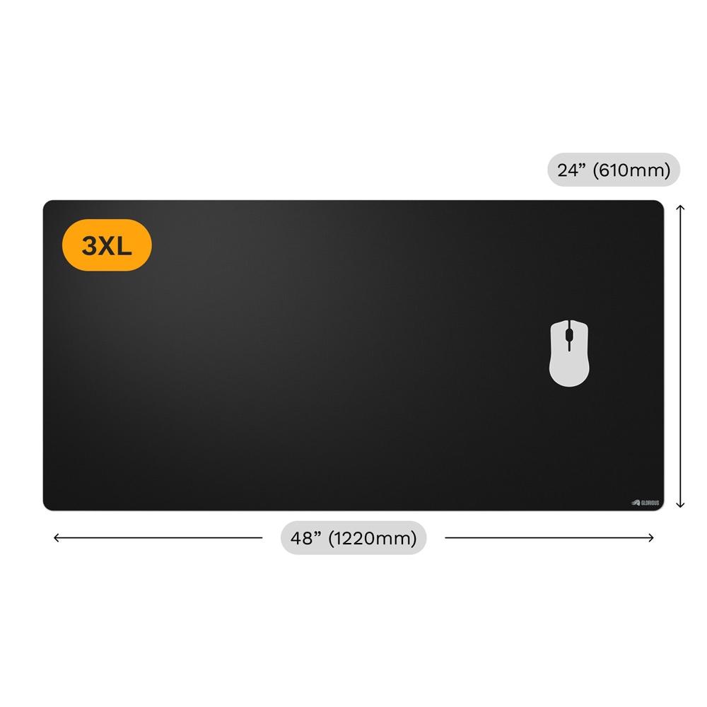 Glorious Mouse Pad 2 3XL - Edgeless - Black 布製ゲーミングマウスパッド 3XLサイズ (1220 x 610mm) ブラック|GLO-MP2-CLTH-EGL-3XL-BLK - 画像 (5)