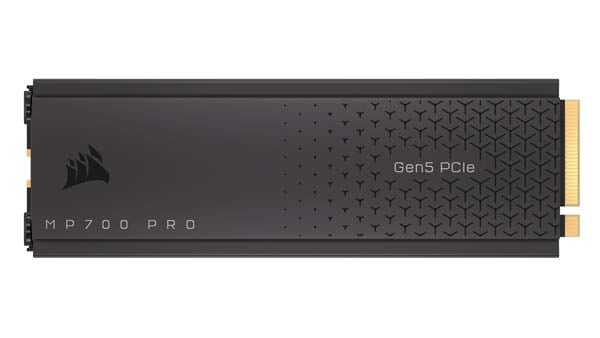 Corsair MP700 PRO PCIe Gen. 5 x4 M.2 NVMe SSD 1TB with Cooler; 11,700MB/s / 9,600MB/s; 700TBW|CSSD-F1000GBMP700PRO - 画像 (4)