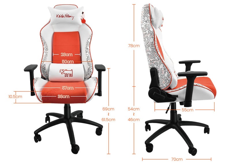 Alphaeon x Keith Haring Limited Edition Gaming Chair キースヘリングモデル ゲーミングチェア|MJT710KH - 画像 (6)
