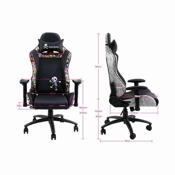 Alphaeon Tesoro x Tokidoki Limited Edition gaming chair Tonal tokidokiコラボモデルのゲーミングチェア|MJT700V2TK-T - 画像 (6)
